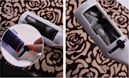 KFX-5228221 Pet Hair Remover Brush - Reusable Soft Adhesive Tool for Dog and Cat Fur Cleanup