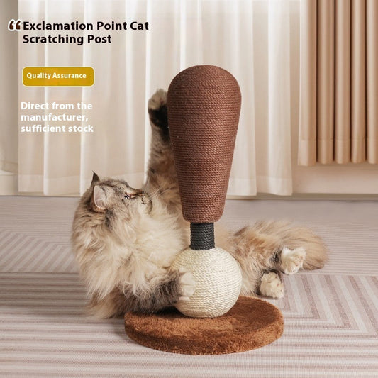 KFX-5238333 Exclamation Point Jute Cat Scratch Board & Teaser Toy for Fun Interaction