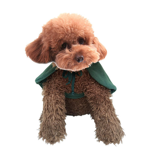KFX-5252029 Cozy Christmas Cloaks for Pets with Hood - Cute Winter Outfits for Dogs and Cats in Various Colors