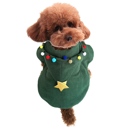 KFX-5252029 Cozy Christmas Cloaks for Pets with Hood - Cute Winter Outfits for Dogs and Cats in Various Colors