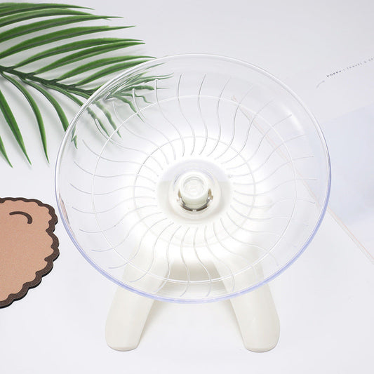 KFX-5276861 Hamster Frisbee Running Wheel - Mute Flying Disc for Small Pets, 18x12cm, Plastic and Steel, Easy to Clean