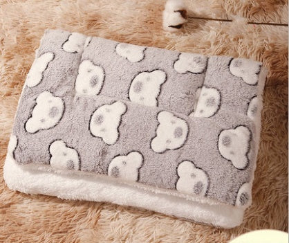 KFX-5277501 Cat Four Seasons Mat Blanket - Cozy Double-Sided Lamb Wool & Flannel Options in Various Colors and Sizes