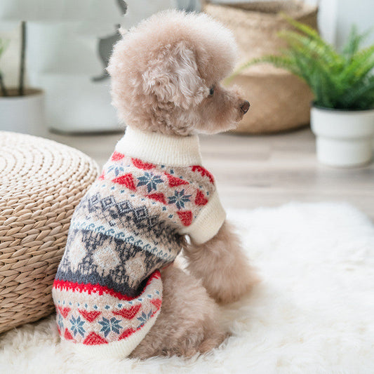 KFX-5290173 Mink Velvet Casual Teddy Sweater for Pets in Blue and Milky White