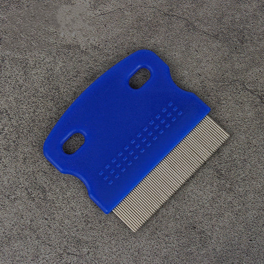 KFX-5293757 Compact Stainless Steel Pet Comb for Lice Removal, Dirt Cleaning, and Massaging