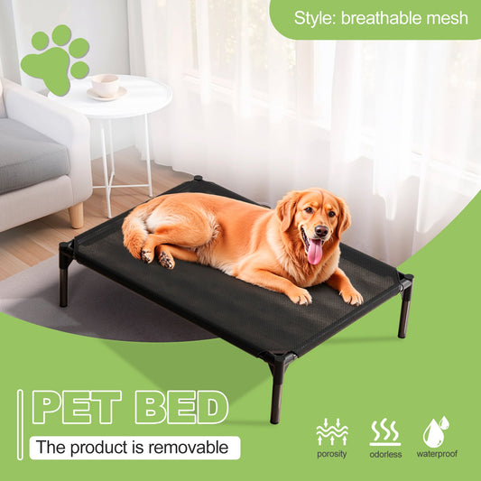 KFX-5296573 Detachable Bi-Material Pet Bed with Oxford Cloth and Breathable Mesh for Comfort and Durability