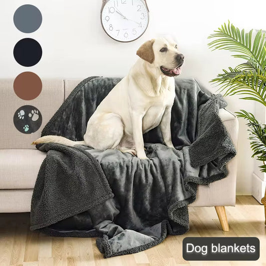 KFX-5310269 Waterproof Flannel Cotton Wool Sherpa Pet Blanket for Dogs - Multiple Sizes Available