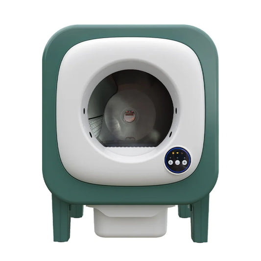 KFX-531283 Automatic Self-Cleaning Cat Litter Box with Smart App Control, Stainless Steel & Plastic Materials