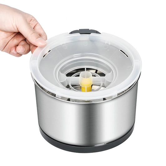 KFX-5315261 Stainless Steel Detachable Cat and Dog Drinking Fountain with USB Adapter