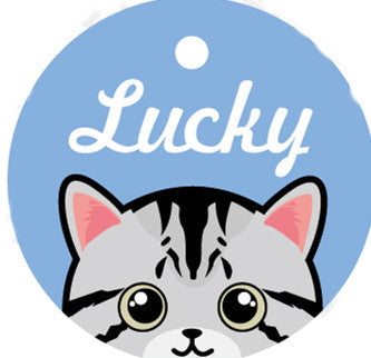 KFX-5321021 Custom Acrylic Pet Identity Plate with Bell and Collar Attachment - Lightweight and Elegant Design