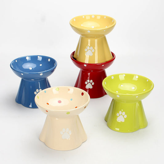 KFX-5325117 Large Capacity Ceramic Pet Bowl for Dogs and Cats, Available in Multiple Colors