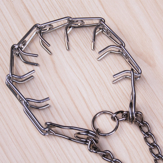 KFX-5338429 Removable Metal Iron Dog Training Chain with Rubber Grip - Various Sizes Available