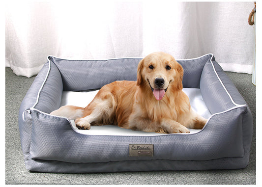 KFX-5346237 Removable Dark Grey Pet Litter Bed with Non-Stick Kennel for Dogs and Cats