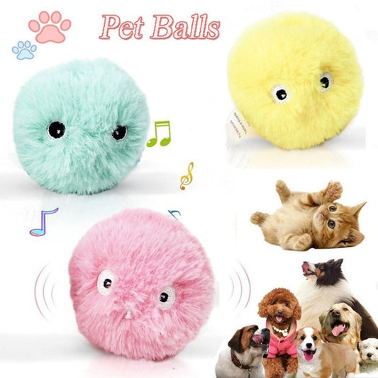 KFX-5349437 Interactive Pet Toy Ball with Animal Sounds for Cats and Dogs