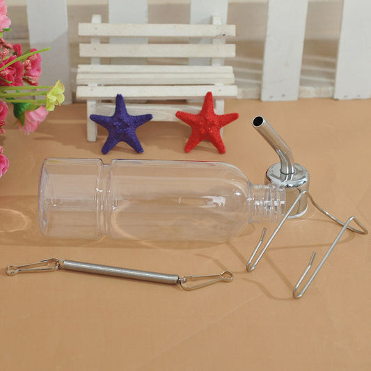 KFX-5380797 Stainless Steel Drinking Fountain for Small Animals - 180ml & 350ml Capacity Water Dispenser