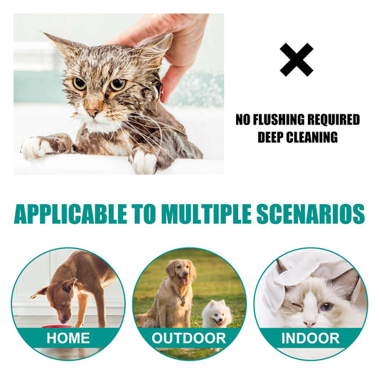 KFX-5386301 Pet Wash-Free Disposable Gloves for Dogs and Cats – 2-Pack