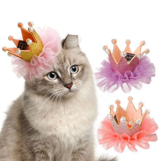KFX-5394621 Fairy Pet Hat with Crown Options for All Seasons