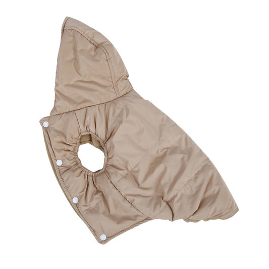 KFX-5400637 Warm Cotton Dog Clothes for Autumn and Winter - Casual Style in Black and Khaki, Multiple Sizes Available
