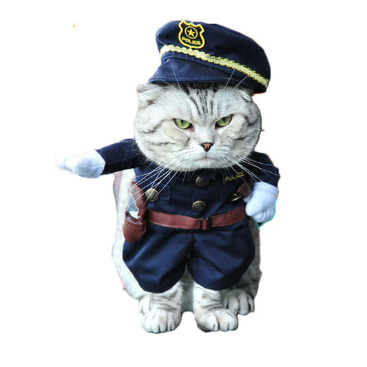 KFX-5406141 Festive Pet Costumes - Pirate, Police, and Santa Outfits with Adjustable Accessories