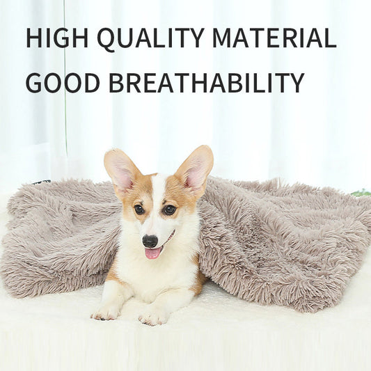 KFX-5409213 Ultra Soft Washable Dog Bed with Non-Slip Bottom and Matching Cover - Fluffy Mat for Small to Large Dogs