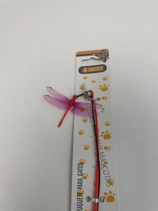 KFX-5412541 Small Dragonfly Cat Teaser Wand for Interactive Play and Exercise
