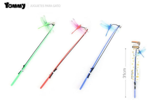 KFX-5412541 Small Dragonfly Cat Teaser Wand for Interactive Play and Exercise