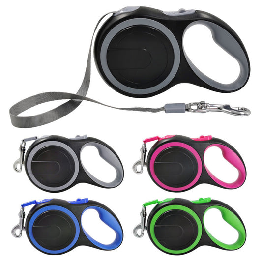 KFX-5417277 Retractable Telescopic Pet Leash for Small to Medium Dogs, Comfortable Handle, Adjustable Length