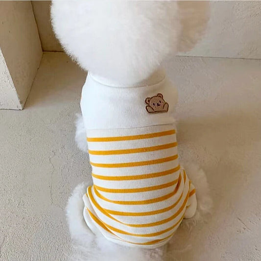 KFX-5418045 Lightweight Summer Anti-Lint Pet Apparel - Casual Belly Clothes for Cats and Dogs