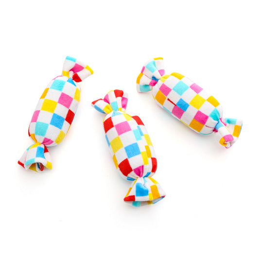 KFX-5422909 Candy Square Puzzle Dog Toy with Sound for Interactive Play and Dental Care