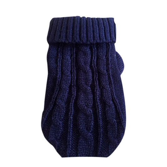 KFX-5435325 Cozy Thick Knit Pet Sweater for Cats - Warm and Stylish Fashion in Various Colors