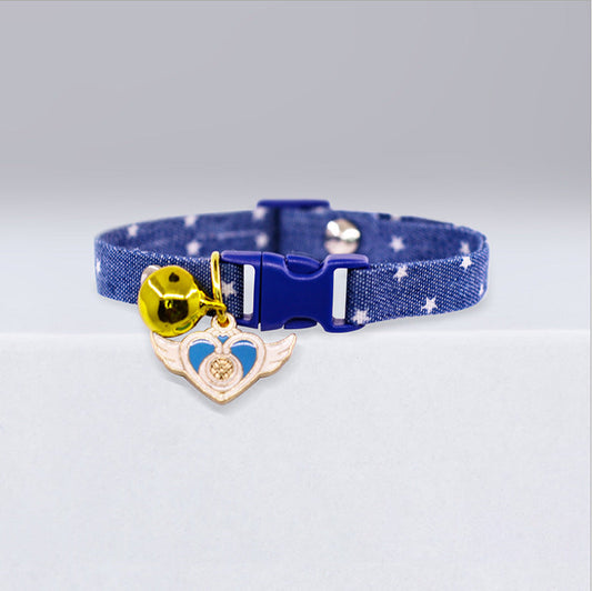 KFX-5436733 Cute Polka Dot Cat and Small Dog Collar with Bell - Multiple Color Options Available