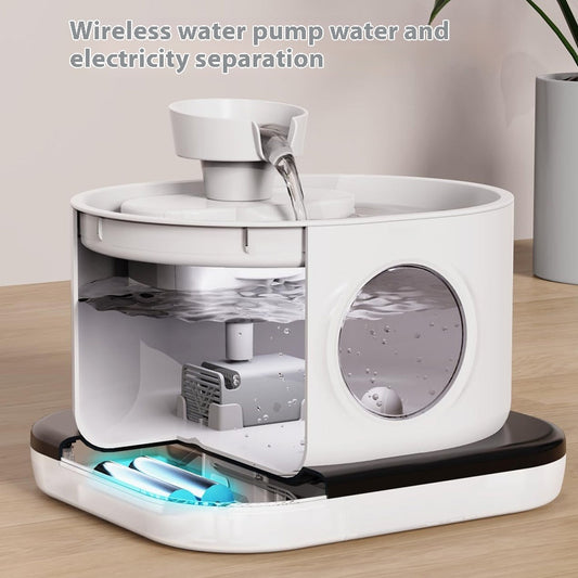 KFX-5440573 Wireless Intelligent 28L Induction Cat and Dog Water Fountain with USB Charging Options