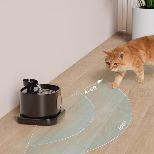 KFX-5440573 Wireless Intelligent 28L Induction Cat and Dog Water Fountain with USB Charging Options