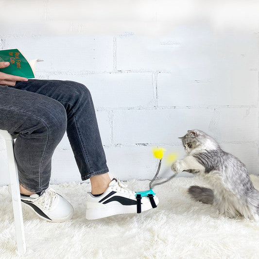 KFX-5445309 Feather Cat Toy Stick for Interactive Play and Stress Relief