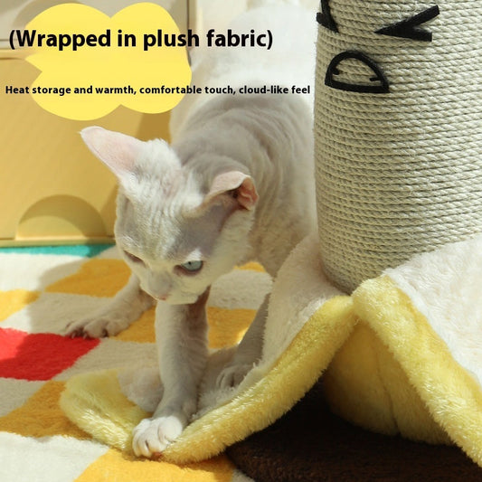 KFX-5449917 Banana Sisal Vertical Scratching Pole for Pets