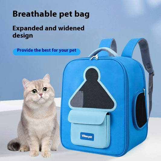 KFX-5463997 Portable Nylon Cat Travel Bag - Medium Soft Pet Carrier in Gray, Khaki, Blue, Green, Up to 9kg Capacity
