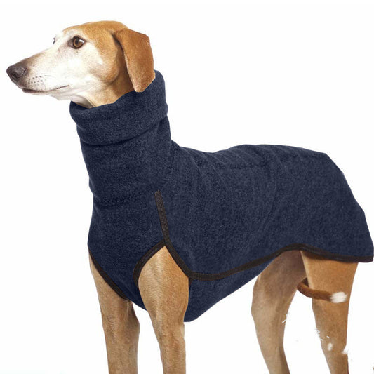 KFX-5465917 Winter Warm High Collar Pet Coat for Medium to Large Dogs, Fleece Pullover for Comfort and Style