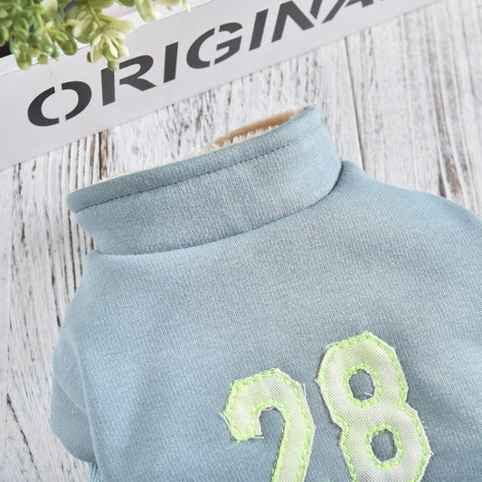 KFX-5481405 Casual Denim Skirt for Pets in Green and Rose Red - Autumn and Winter Wear