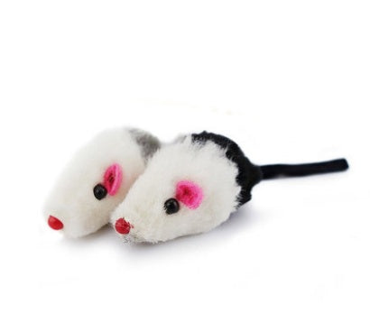 KFX-5488445 Natural Rabbit Fur Fake Mouse Cat Toy - 5 Pack