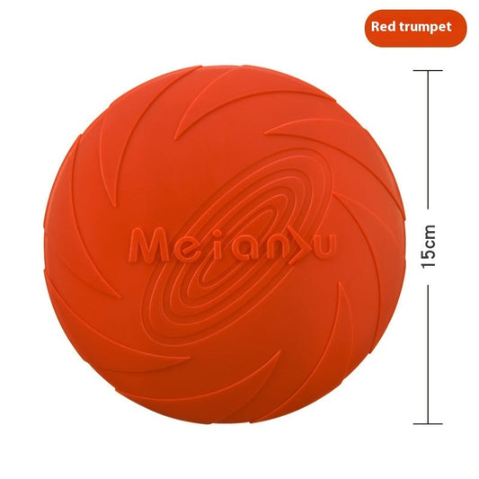 KFX-5501117 Durable Rubber Frisbee for Outdoor Dog Walks - Multiple Sizes and Colors Available