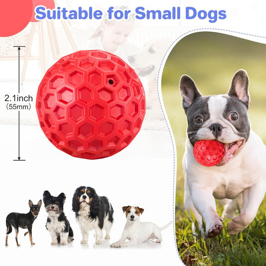 KFX-5528765 Indestructible Squeaky Dog Ball for Aggressive Chewers - Waterproof, Teeth Cleaning Interactive Chew Toy for Large Breeds