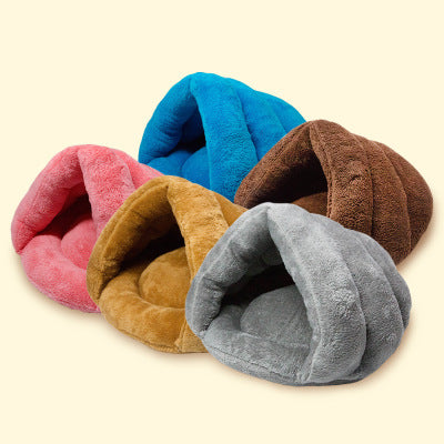 KFX-5554365 Cozy Arctic Plush Pet Sleeping Bag with eco-friendly PP Cotton Filling - Available in Multiple Colors
