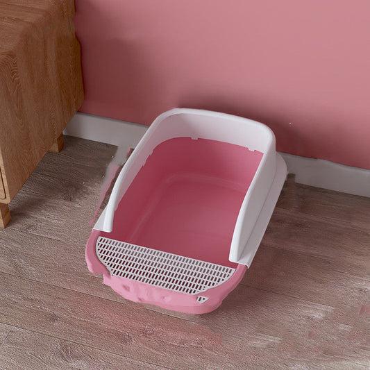KFX-5607997 Super Large Cat Cage Villa with Free Combination Litter Box in Pink, Gray, and Blue