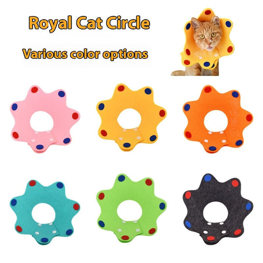KFX-5639101 Adjustable Lightweight Postoperative Recovery Cat Collar - Color Matching, Suitable for All Seasons