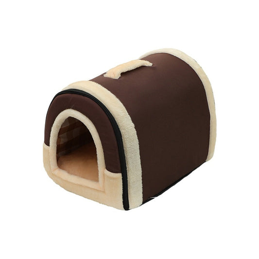 KFX-5647037 Portable Pet Bed for Cats - Warm and Cozy Kennel Suitable for Small and Medium Sizes, Available in Various Colors and Patterns