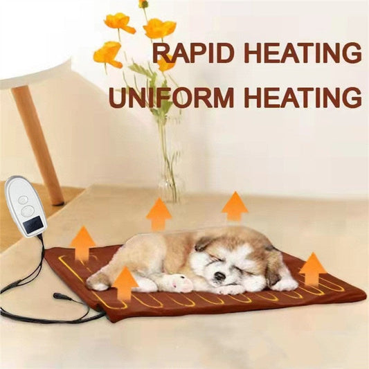KFX-5651261 Electric Heating Blanket for Pets - Gray, Infinite Temperature Control, 30x40cm