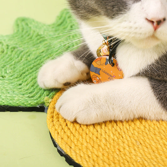 KFX-5654461 Sisal Rope Cat Scratch Pad - Pineapple and Chicken Drumstick Design, Multi-Purpose Claw Grinding Mat