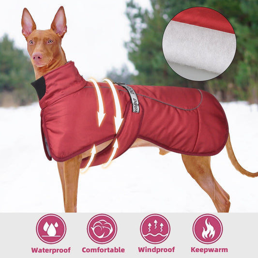 KFX-5668285 Thickened Dog Cloak Style Warming Vest with Reflective Safety Features