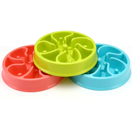 KFX-5670077 Anti-Choke Plastic Dog Bowl - Easy Clean Feeder for Comfortable Eating