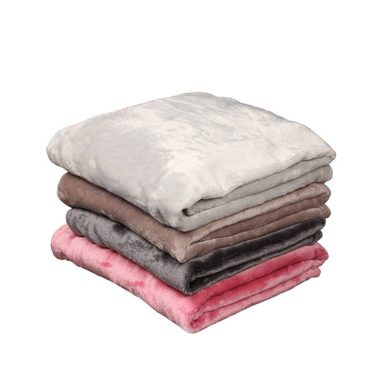 KFX-5670717 Cozy Coral Fleece Pet Blanket for All Seasons - Soft Flannel Cushion Nest
