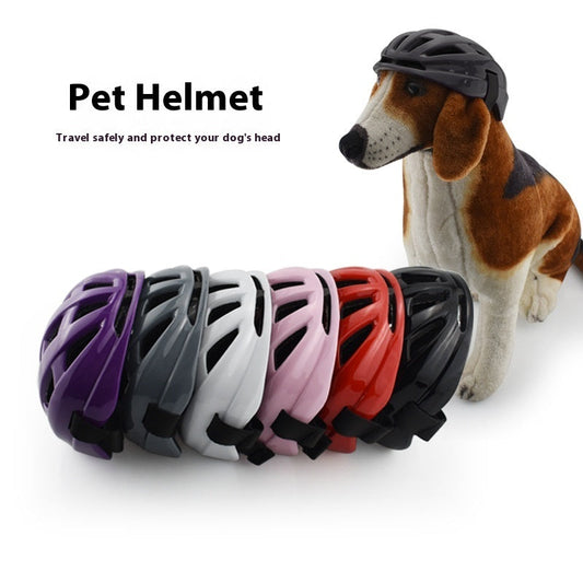 KFX-5672253 Pet Sports Riding Helmet for Dogs - Four Seasons, Various Colors, Safe & Comfortable Fit